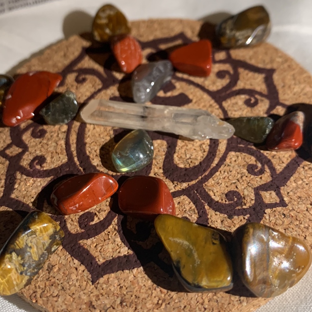 Travel Crystal grid kit. Happiness and balance